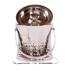 Image showing the Elegant Concave Ice Bucket, S/S Hammered Finish product.
