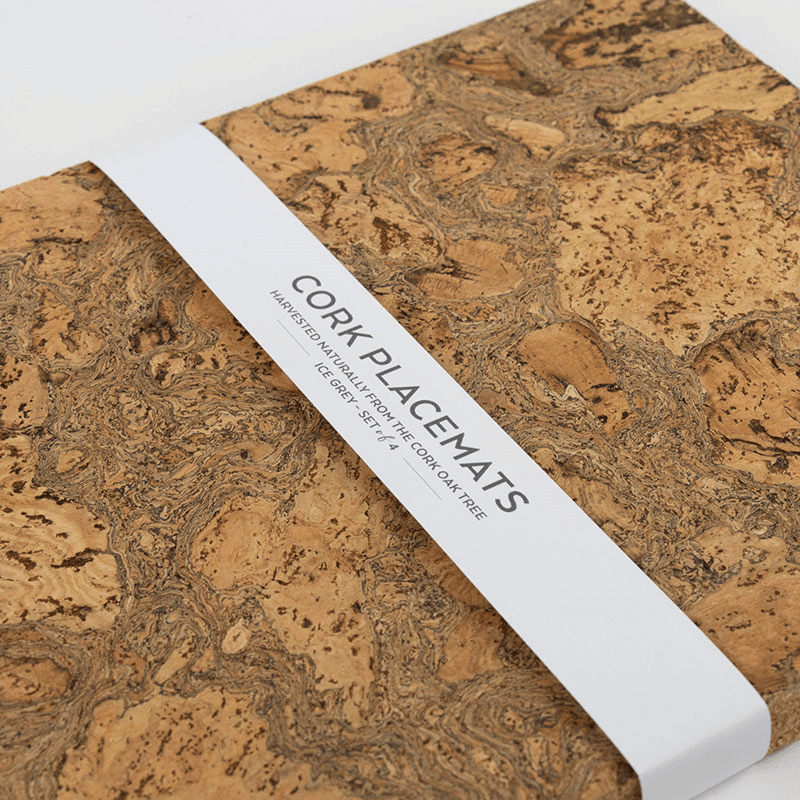 Cork Set of 4 Placemats, W30 x L40cm, Natural