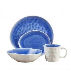Image showing the Vie Naturelle 16 Piece Dinner Set, Blue product.