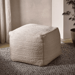 Image showing the Dalton Pouffe Pouffe, H43 x D52cm, Natural product.
