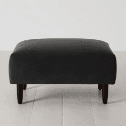 Image showing the Model 05 Velvet Ottoman, Charcoal product.