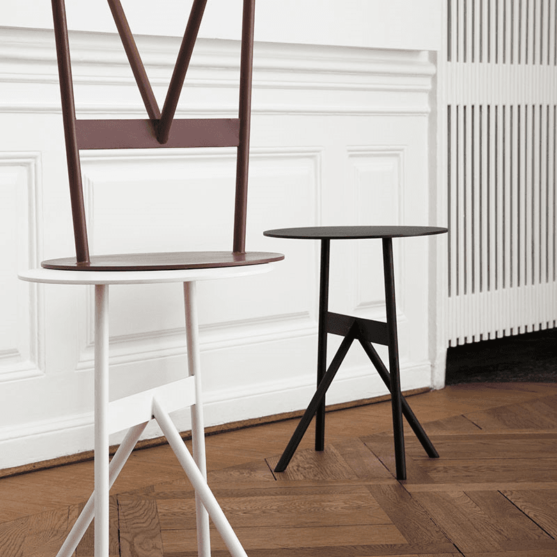 Stock Side Table, H46 x D37cm, White