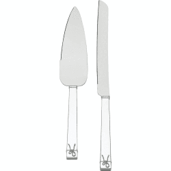 Image showing the Vera Wang - Love Knots Cake and trowel set product.