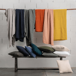 Image showing the Swami Bed Cover, 180 x 260cm, Curry product.