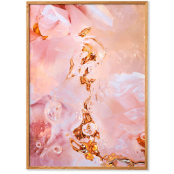 Image showing the Flora Aquatica 02 Framed Print, 50 x 70cm, Pink product.