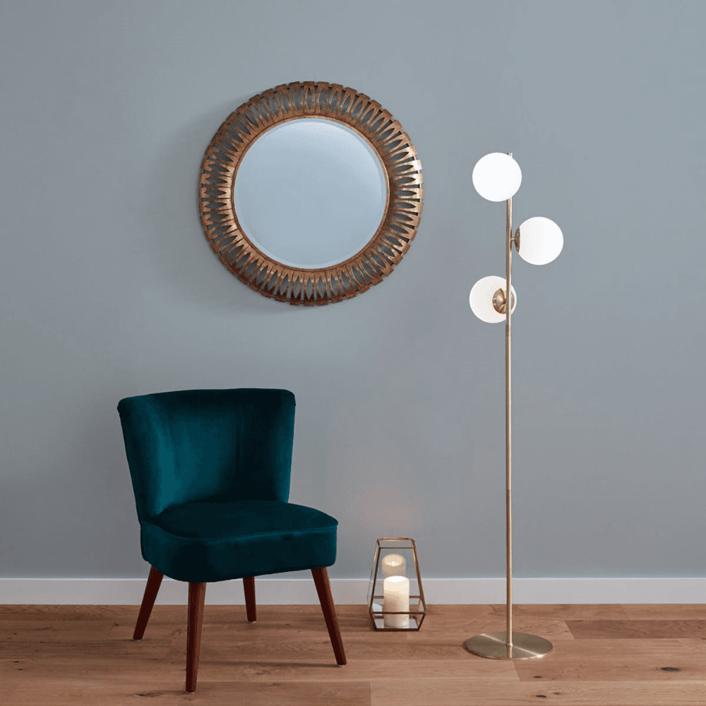 Monroe Floor Lamp, Gold, Gold