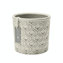 Image showing the Venetian Glazed Plant Pot, Large, Grey product.