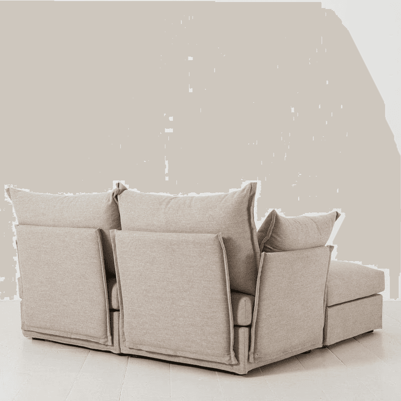 Model 06 Linen 2 Seater Sofa With Chaise, Pumice