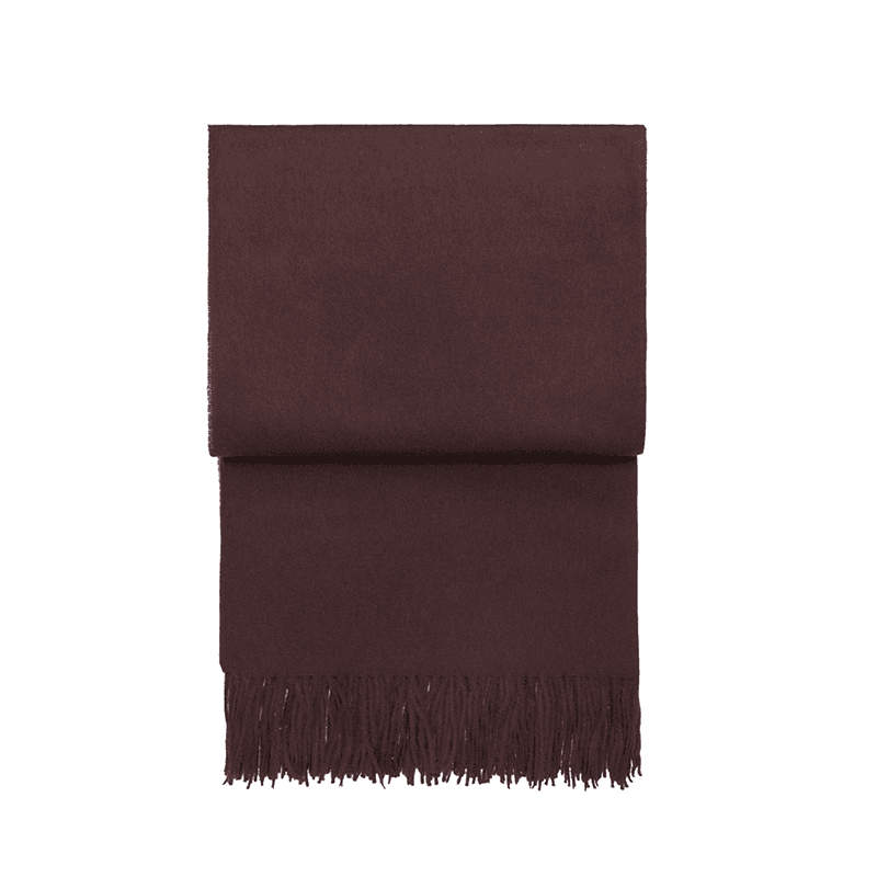 Classic Plaid Throw, H200cm x W130cm, Plum