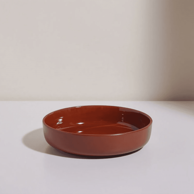 Set of 4 Dinner Bowls, 22cm, Terracotta