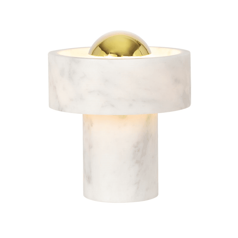 Stone Portable Lamp, H19cm, White