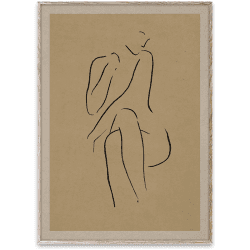Image showing the Grace I Framed Print, 30 x 40cm, Beige product.