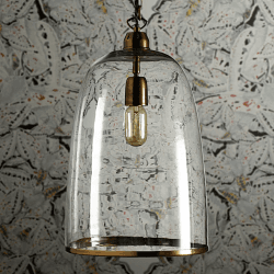 Image showing the Percy Medium pendant light, D24 x H33cm, Brass Chain product.