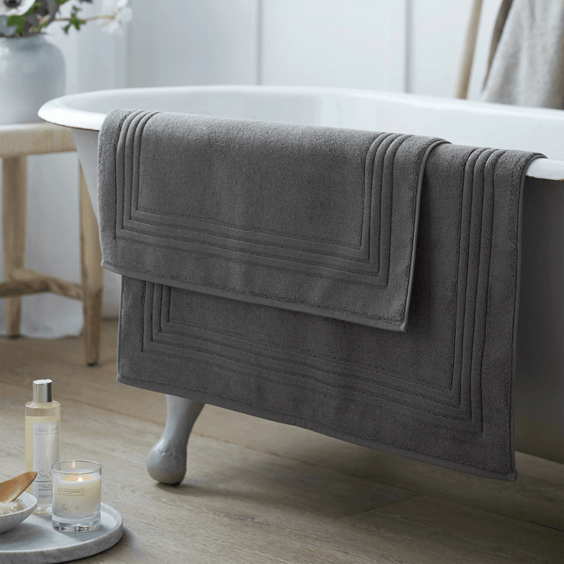 Luxury Egyptian Cotton Bath Mat, Large, Slate