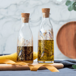 Image showing the Chelsea Glass Oli & Vinegar Set, Gold product.