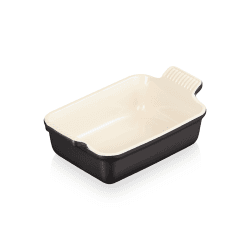 Image showing the Stoneware Rectangular dish, 19 x 14cm - 1 litre, satin black product.