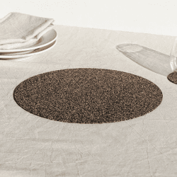 Image showing the Dash Set of 4 Placemats, D30cm, Black product.
