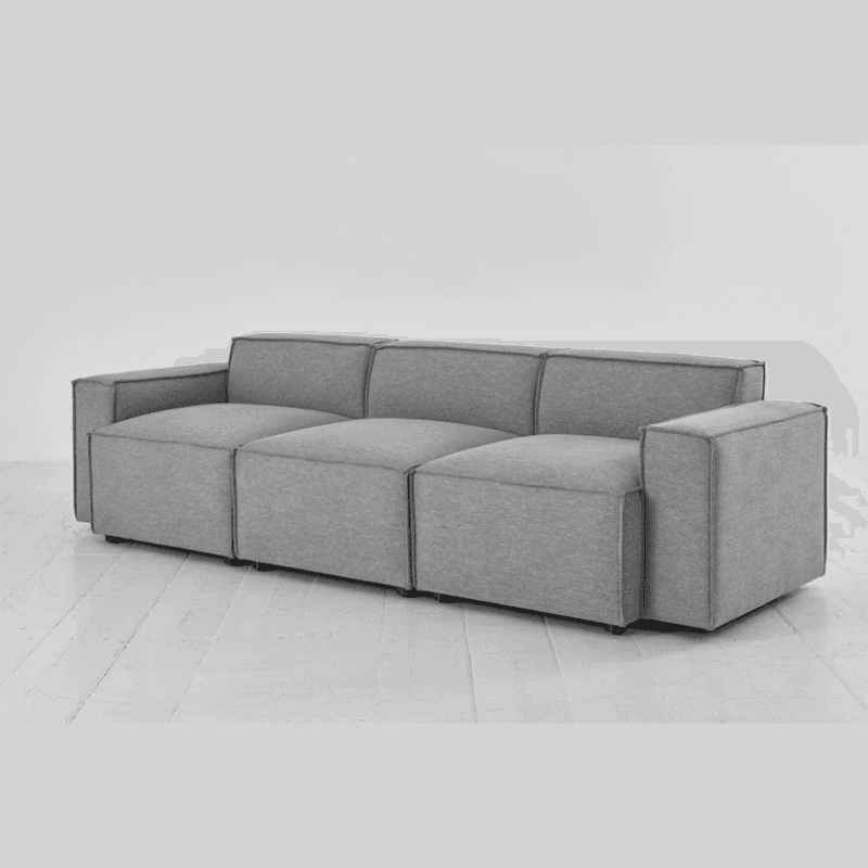 Model 03 3 Seater Linen Sofa, Shadow