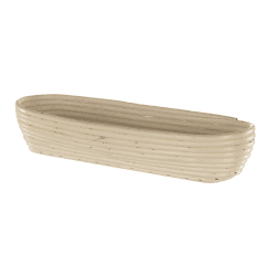 Image showing the Oval long banneton basket, 40 x 16 x 7.5cm, Natural Cane product.