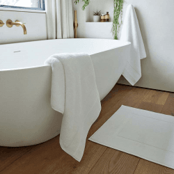 Image showing the Organic Eco Twist Shower Mat, White product.