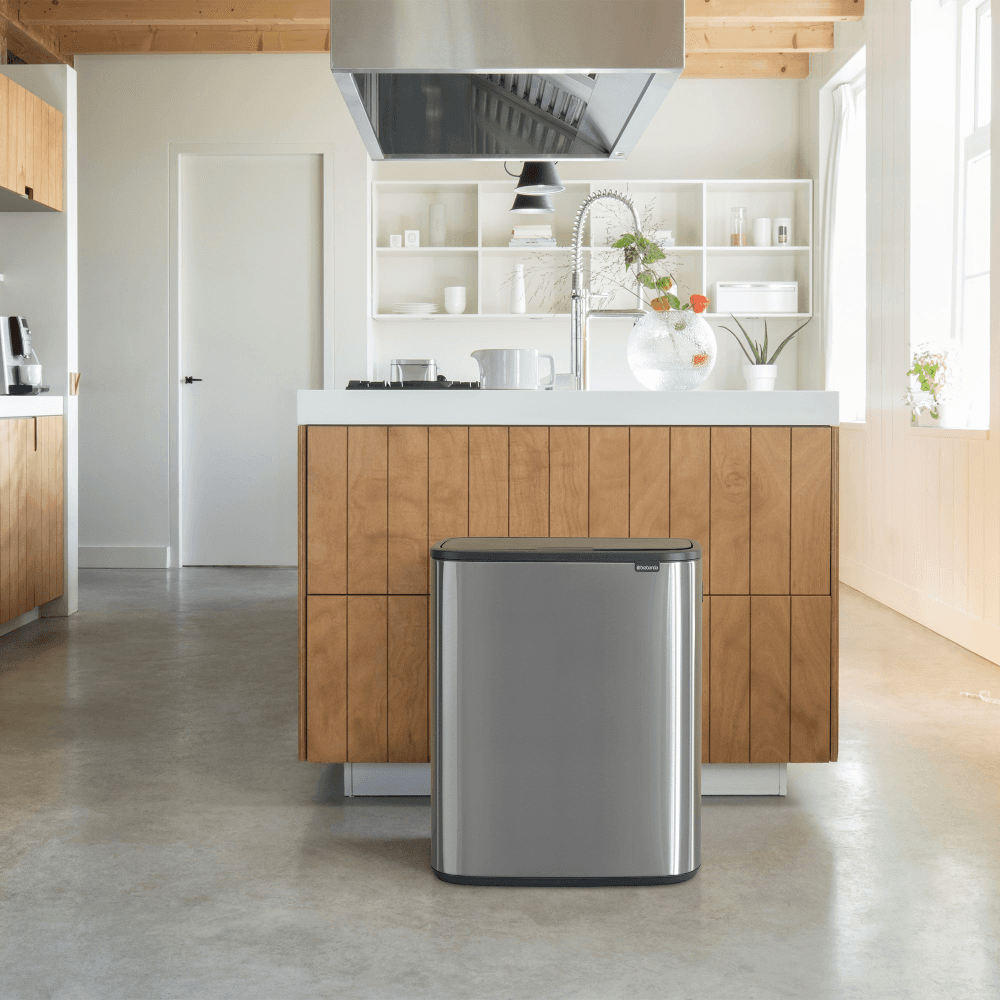 Bo Touch bin, 60 litre, Matt Steel Fingerprint Proof