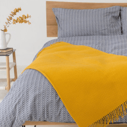 Image showing the Herringbone Standard Pillowcase, Navy Grey product.