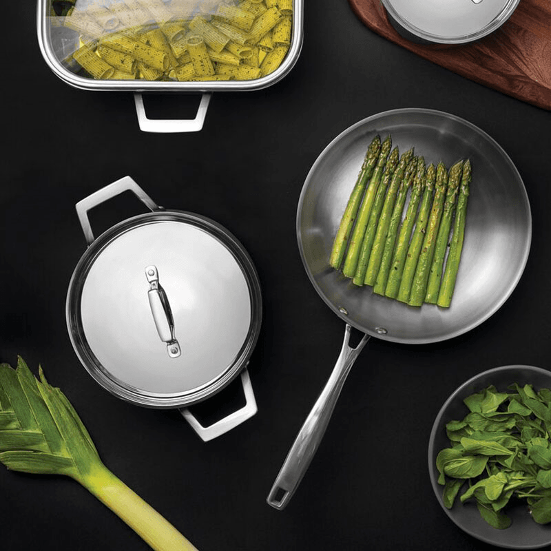 Grano Tri-Ply shallow frying pan, stainless steel, 26cm