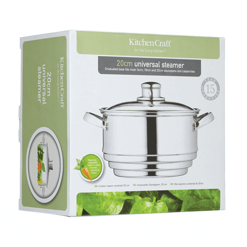 Clearview Universal steamer, stainless steel