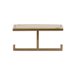 Image showing the Mahi Wall Mounted Toilet Roll Holder, L24cm, Brass product.
