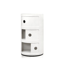 Image showing the Componibili 3 door cabinet, H59 x W32 x D32 cm, White product.