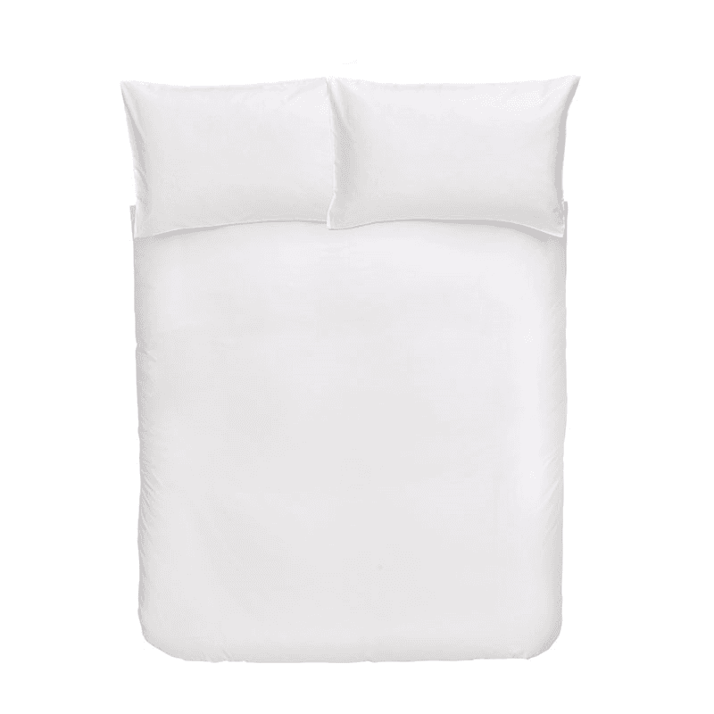 400Tc Cotton Sateen Double Duvet Set, White