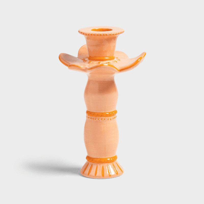Posy Candle holder, 16 x 10.5cm, orange