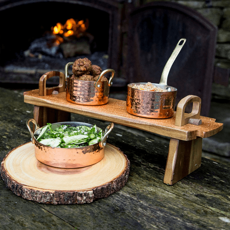 Antipasti platform platter, 37 x 12 x 13cm, acacia wood