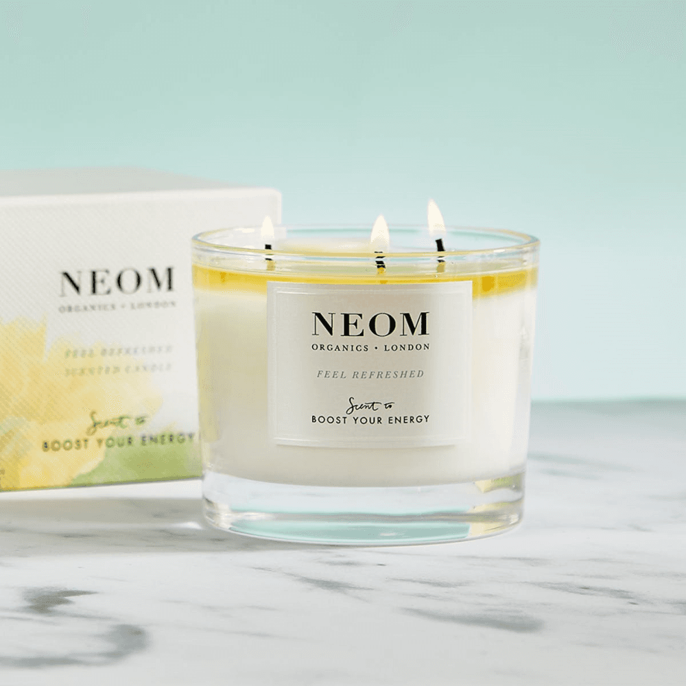 Scent to Boost Your Energy Scented Candle Feel Refreshed, 420g, White
