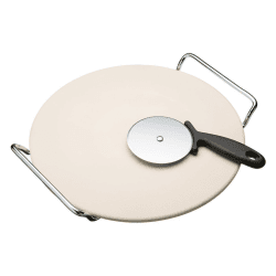 Image showing the World of Flavours - Italian Pizza stone, stand and cutter set, 32cm product.