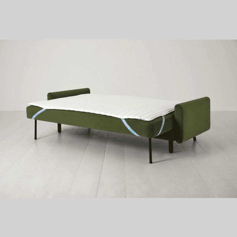 Model 04 3 Seater Velvet Sofa Bed, Vine