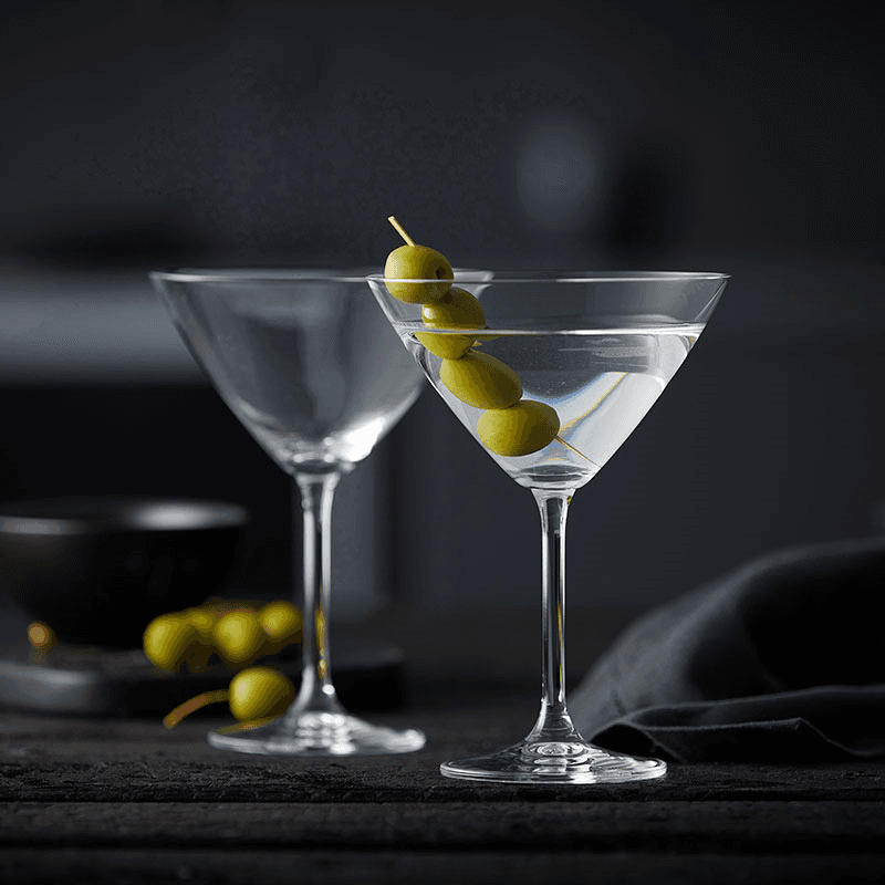 Juvel Set of 4 Martini Glasses, 280ml, Clear