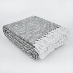 Image showing the Diamond Blanket, 250cm x 130cm, Slate Grey product.