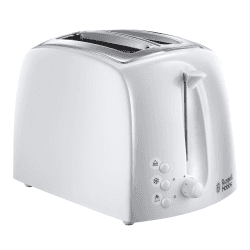 Image showing the Textures 2 slice toaster, 33 x 22.8 x 21.4cm, White product.