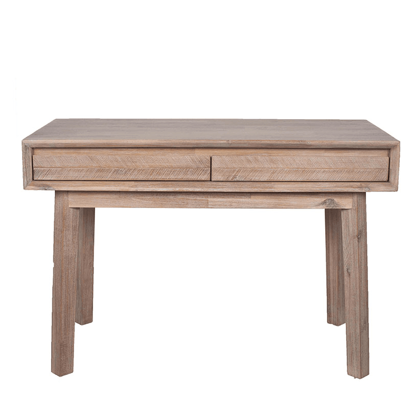 Kalmar 2 Drawer Desk, Acacia Wood