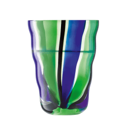 Image showing the Folk Set of 2 Tumblers, 280ml, Black/Blue/Green product.