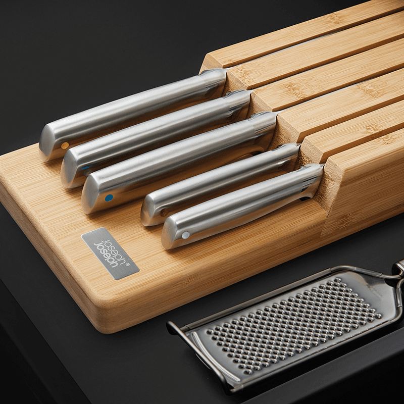 Elevate 5 Piece Knife Set with Storage, Bamboo