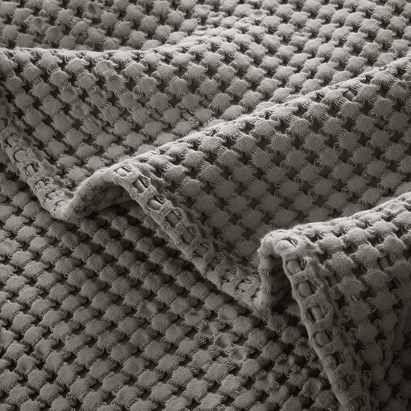Waffle Towel Hand Towel, Dove Grey