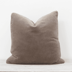 Image showing the Unari Velvet Cushion, 50 x 50cm, Taupe product.