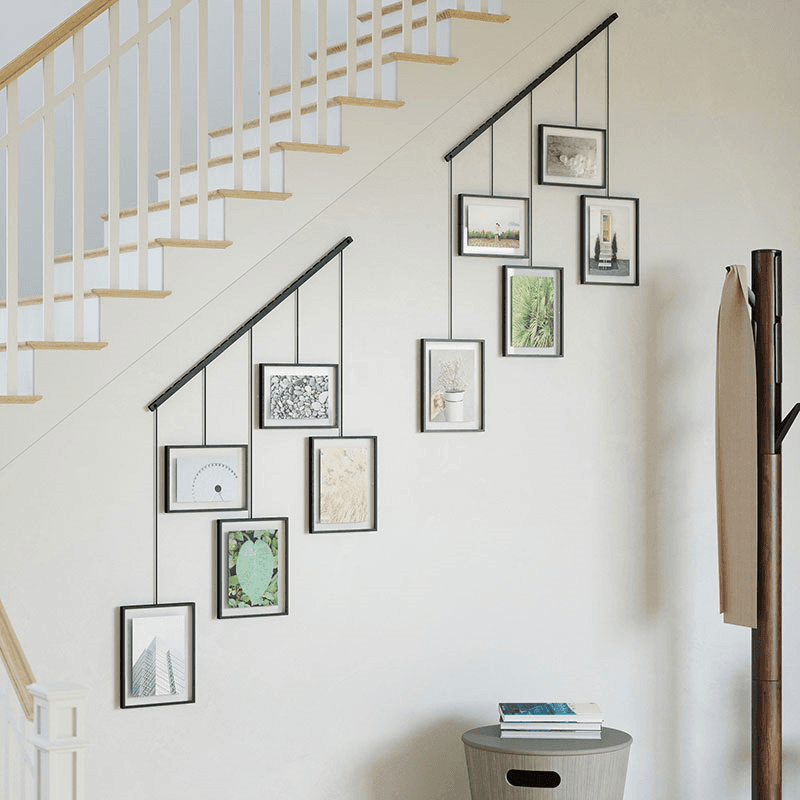 Exhibit Set of 5 Hanging Photo Frames, Black