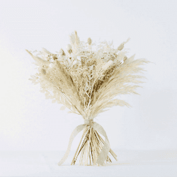 Image showing the Natural Whites Medium hand-tied bouquet, H36-42cm, Ecru product.