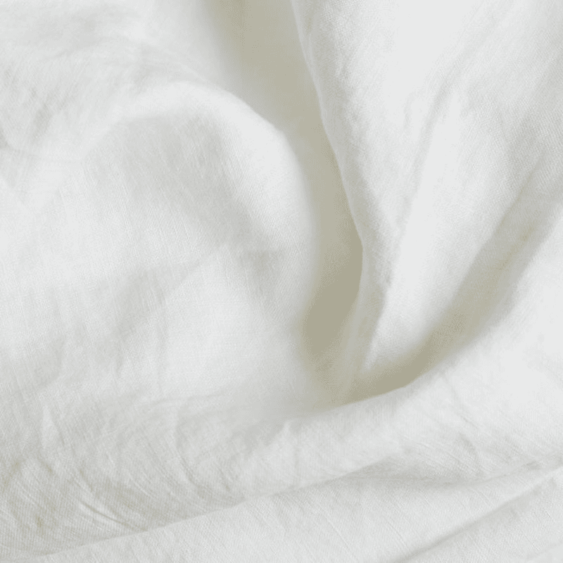 White Linen Duvet Cover, Double