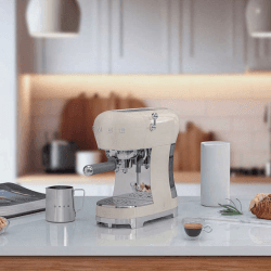 Image showing the 50's Style Espresso Coffee Machine, Cream product.