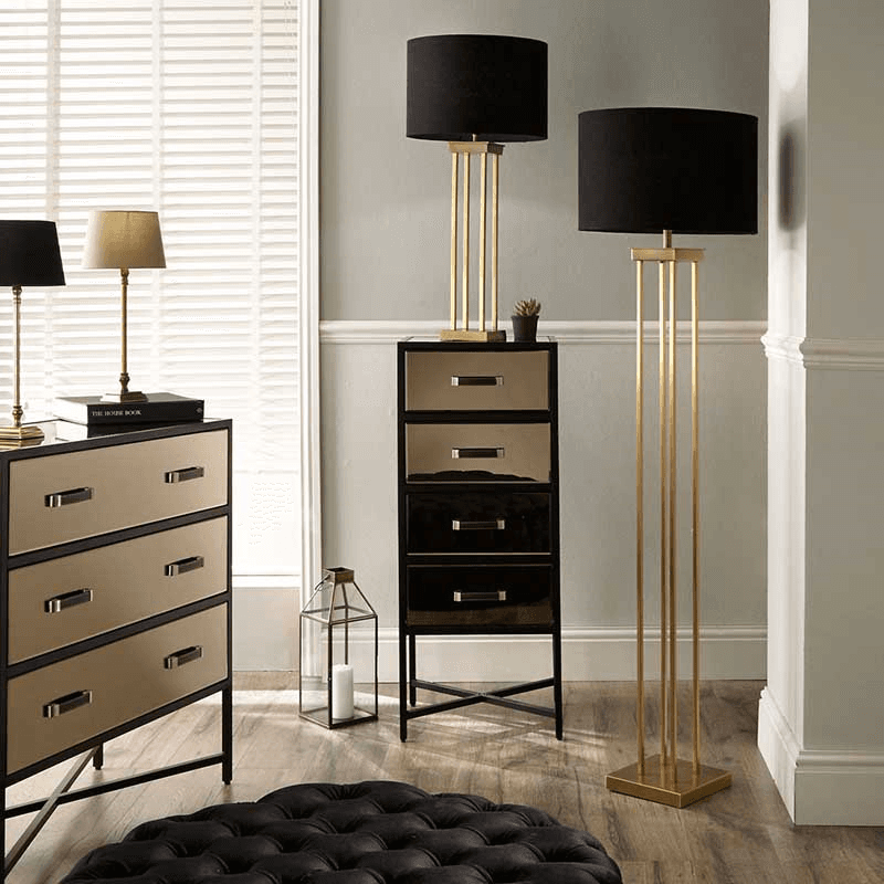 Langston Lamp Base, H143.5cm, Satin Brass