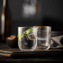 Image showing the Palermo Set of 4 Tumblers, 350ml, Gold product.